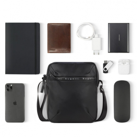 Geanta de umar crossbody, bugatti, seria Blanc Delight, Negru [4]