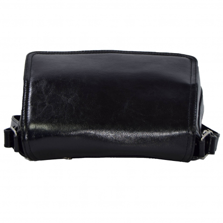 Geanta dama din piele naturala, model 127, de umar si crossbody, Negru [5]