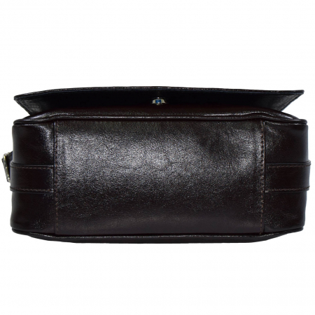 Geanta dama din piele naturala, model 127, de umar si crossbody, Maro inchis [5]