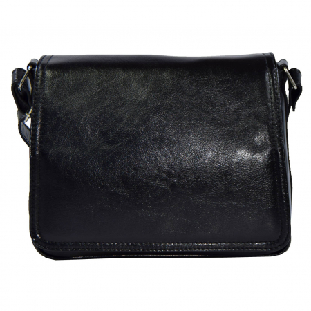 Geanta dama din piele naturala, model 127, de umar si crossbody, Negru [2]