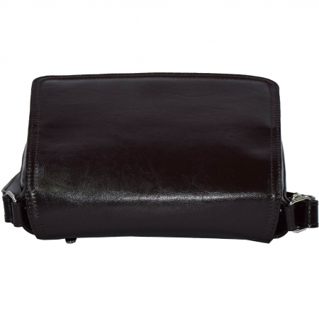 Geanta dama din piele naturala, model 127, de umar si crossbody, Maro inchis [4]