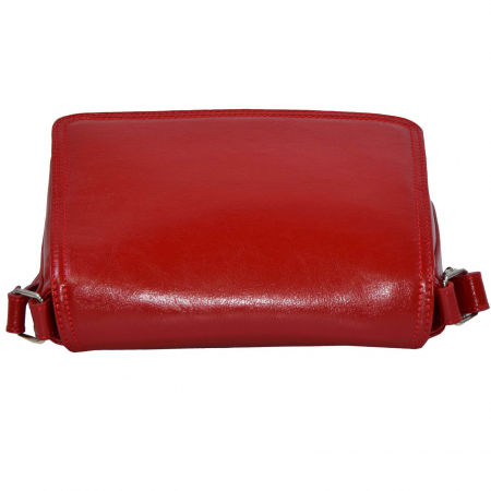 Geanta dama din piele naturala, model 127, de umar si crossbody, Rosu [6]