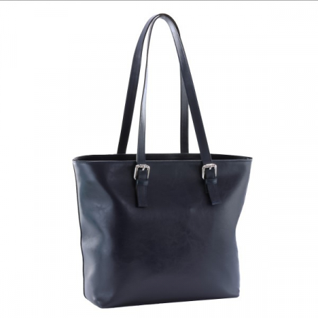 Dama - Geanta dama din piele naturala, model 197, de umar, Bleumarin