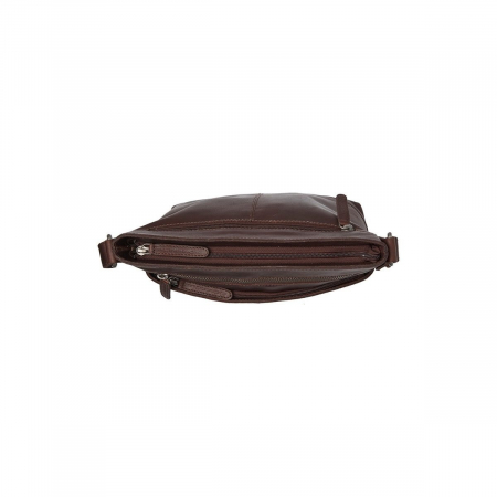 Geanta de umar din piele naturala, The Chesterfield Brand, Almeria, Maro inchis [4]