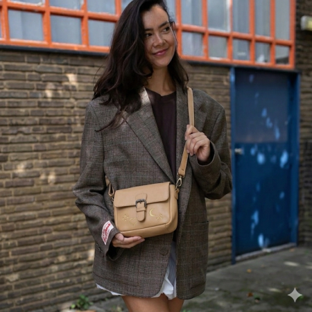 Geanta de umar Primrose din piele naturala, The Chesterfield Brand - Bej