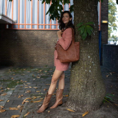 Geanta de umar Heatherly din piele naturala, The Chesterfield Brand - Maro coniac [1]