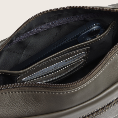 Geanta de umar Liora din piele naturala, The Chesterfield Brand - Gri inchis [7]