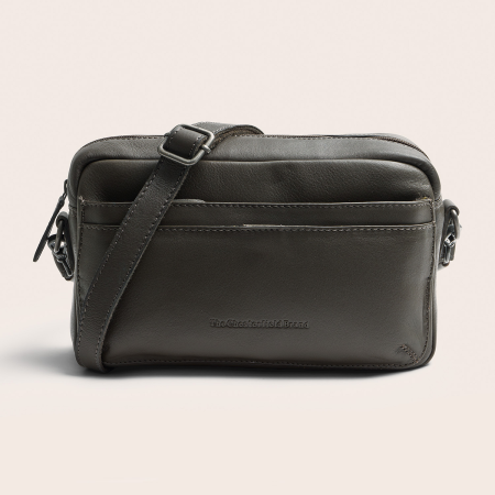 Geanta de umar Liora din piele naturala, The Chesterfield Brand - Gri inchis [1]