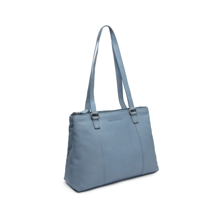 Dama - Geanta de umar Marvos din piele naturala, The Chesterfield Brand - Albastru deschis