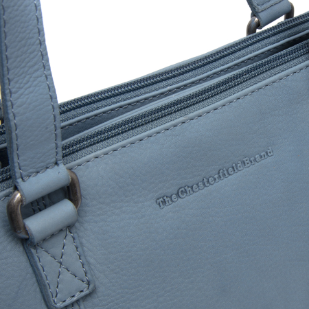 Geanta de umar Marvos din piele naturala, The Chesterfield Brand - Albastru deschis [4]