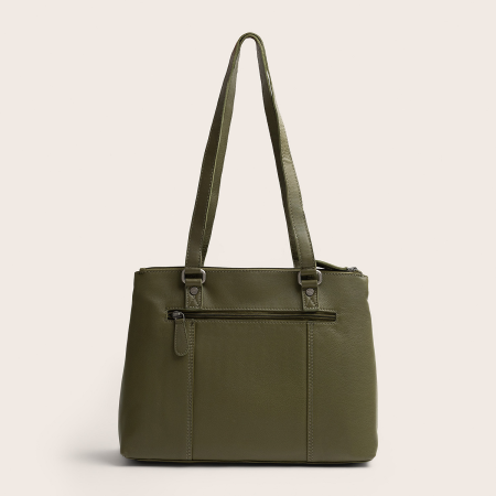 Geanta de umar Marvos din piele naturala, The Chesterfield Brand - Verde olive [10]