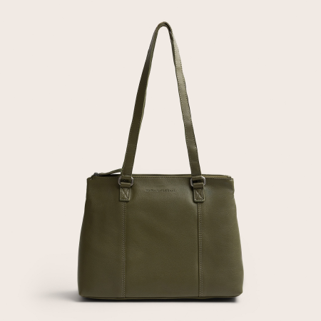 Geanta de umar Marvos din piele naturala, The Chesterfield Brand - Verde olive [1]