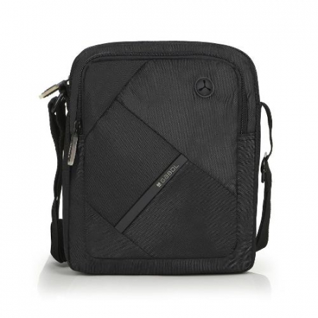 Genti - Geanta de umar pentru barbati, Gabol, din material textil impermeabil, model Twist eco, Negru