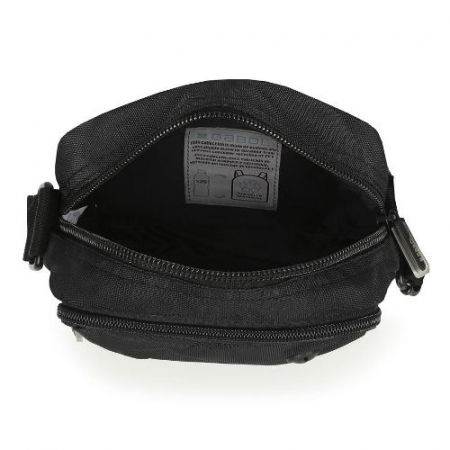 Geanta de umar pentru barbati, Gabol, din material textil impermeabil, model Twist eco, Negru [2]