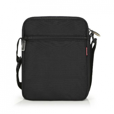 Geanta de umar pentru barbati, Gabol, din material textil impermeabil, model Twist eco, Negru [1]