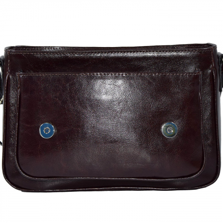 Geanta dama din piele naturala, model 208, crossbody, Maro inchis [5]