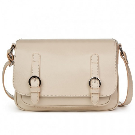 Geanta dama din piele naturala, model 208, crossbody, Bej [2]