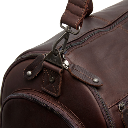 Geanta de voiaj si husa de haine 2 in 1, The Chesterfield Brand, piele naturala Finlay, Maro inchis [5]