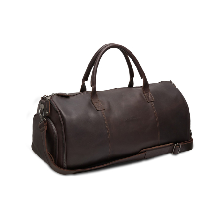 Genti calatorie - Geanta de voiaj si husa de haine 2 in 1, The Chesterfield Brand, piele naturala Finlay, Maro inchis