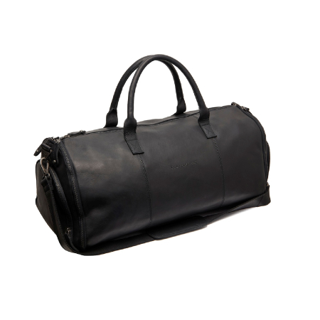 Genti calatorie - Geanta de voiaj si husa de haine 2 in 1, The Chesterfield Brand, piele naturala Finlay, Negru