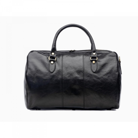Geanta de voiaj unisex, din piele naturala, Negru [2]