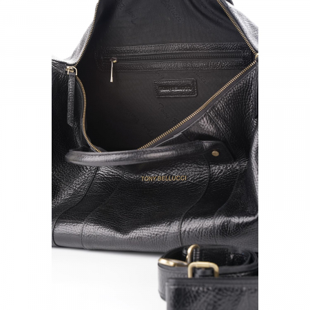 Geanta de voiaj unisex, din piele naturala, Tony Bellucci, seria T5146, Maro [11]