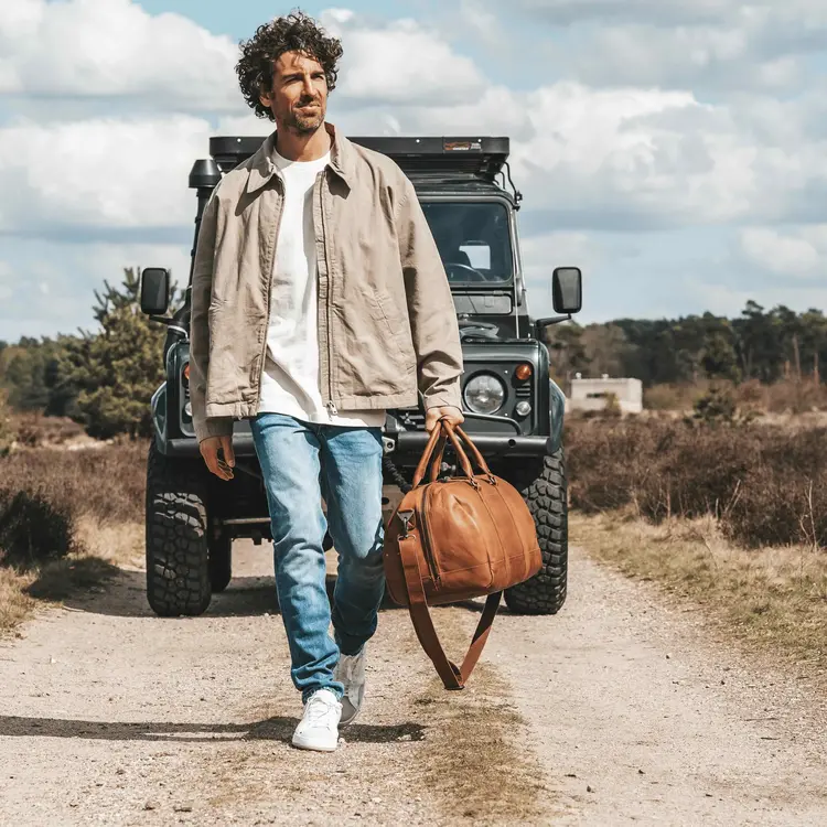 Geanta de voiaj unisex, The Chesterfield Brand, Melbourne, Maro coniac
