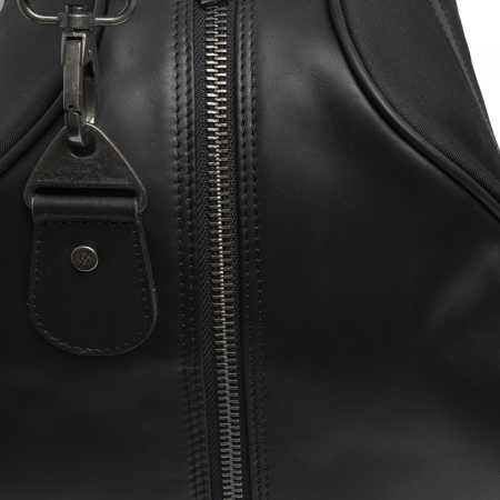Geanta de voiaj unisex, The Chesterfield Brand, din nylon si piele, Tornio, Negru [4]