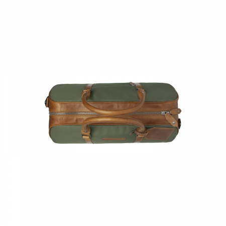 Geanta de voiaj unisex, The Chesterfield Brand, din nylon si piele, Tornio, Verde olive [4]