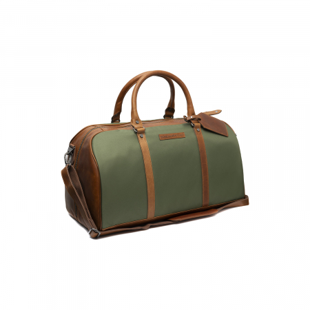 Genti calatorie - Geanta de voiaj unisex, The Chesterfield Brand, din nylon si piele, Tornio, Verde olive