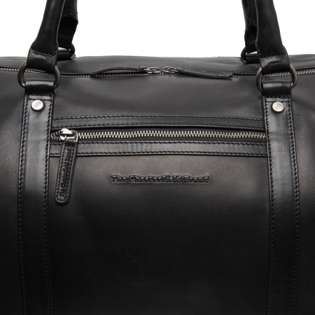 Geanta de voiaj unisex The Chesterfield Brand, din piele moale, Cavoli, Negru [2]