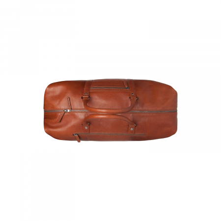 Geanta de voiaj unisex The Chesterfield Brand, din piele moale, Cavoli, Maro coniac [8]