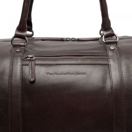 Geanta de voiaj unisex The Chesterfield Brand, din piele moale, Cavoli, Maro inchis [2]