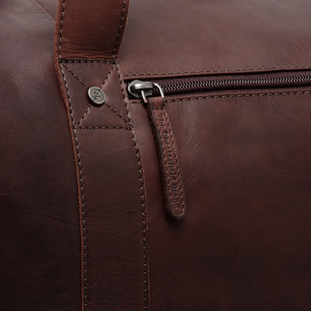 Geanta de voiaj unisex The Chesterfield Brand, din piele moale, Conor, Maro inchis [4]
