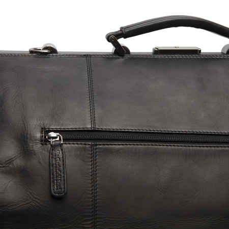Geanta de voiaj cu compartiment pentru laptop, The Chesterfield Brand, din piele naturala, Corfu, Negru [4]