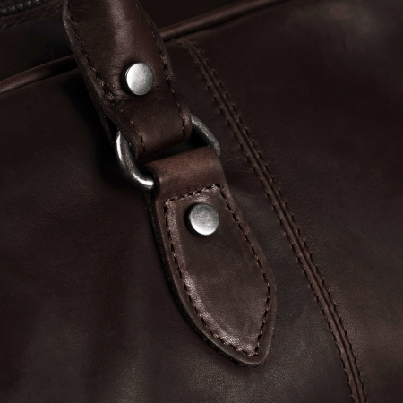 Geanta de voiaj unisex The Chesterfield Brand, din piele moale, Liam, Maro inchis [6]