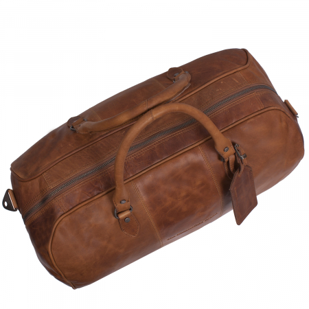 Geanta de voiaj unisex The Chesterfield Brand, din piele moale, Liam, Maro coniac [6]