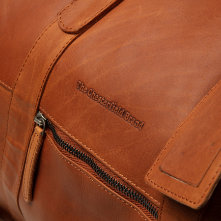Geanta de voiaj unisex The Chesterfield Brand, din piele moale, Portsmouth, Maro coniac [8]