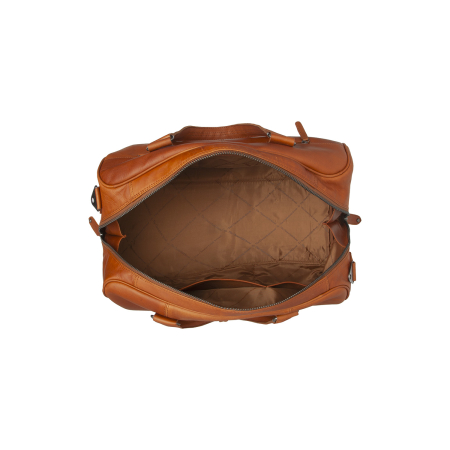 Geanta de voiaj unisex The Chesterfield Brand, din piele moale, Volenza, Maro coniac [2]