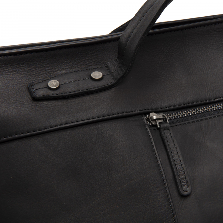 Geanta de voiaj unisex, The Chesterfield Brand, din piele naturala, Mark, Negru [4]