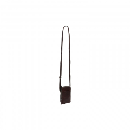 Geanta din piele naturala pentru telefon, The Chesterfield Brand, Alesund, de umar, Maro inchis [1]
