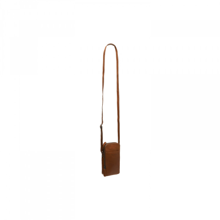 Geanta din piele naturala pentru telefon, The Chesterfield Brand, Alesund, de umar, Maro coniac [4]
