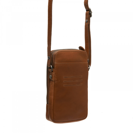 Geanta din piele naturala pentru telefon, The Chesterfield Brand, Alesund, de umar, Maro coniac [9]