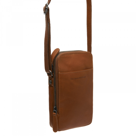 Geanta din piele naturala pentru telefon, The Chesterfield Brand, Alesund, de umar, Maro coniac [3]