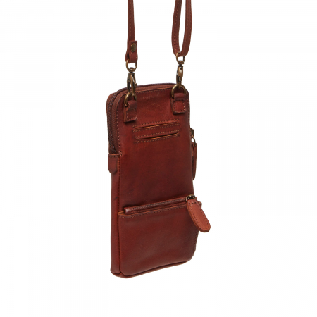 Geanta din piele naturala pentru telefon, The Chesterfield Brand, Cuba, Maro coniac [4]
