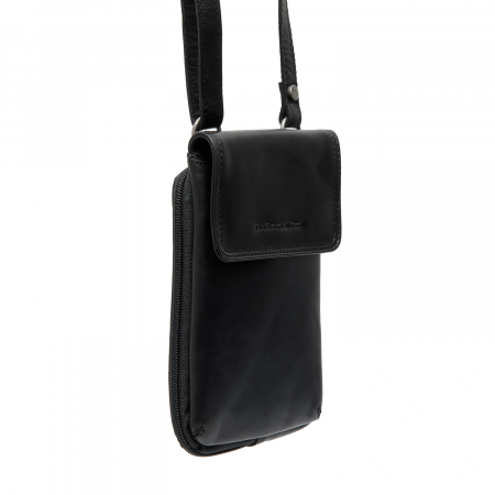 Genti telefon - Geanta din piele naturala pentru telefon, The Chesterfield Brand, Langley, Negru
