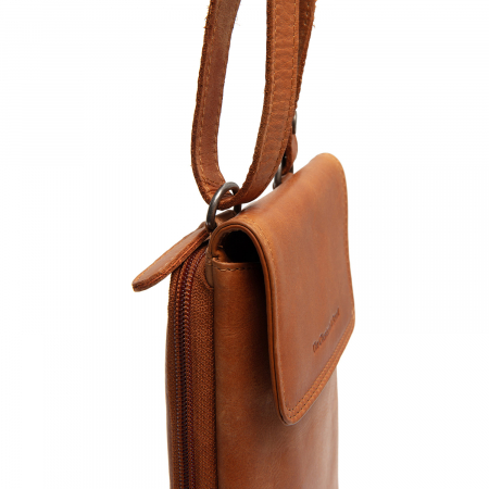Geanta din piele naturala pentru telefon, The Chesterfield Brand, Langley, Maro coniac [10]