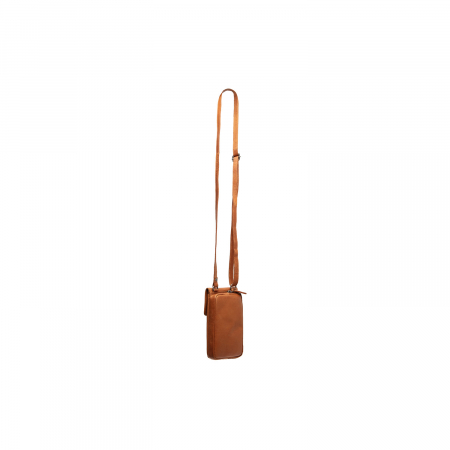 Geanta din piele naturala pentru telefon, The Chesterfield Brand, Langley, Maro coniac [8]