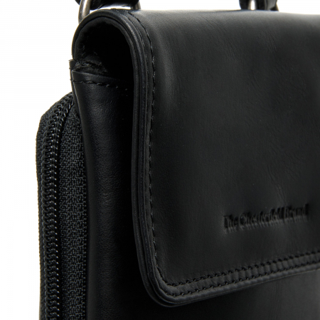 Geanta din piele naturala pentru telefon, The Chesterfield Brand, Langley, Negru [6]