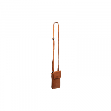 Geanta din piele naturala pentru telefon, The Chesterfield Brand, Langley, Maro coniac [6]